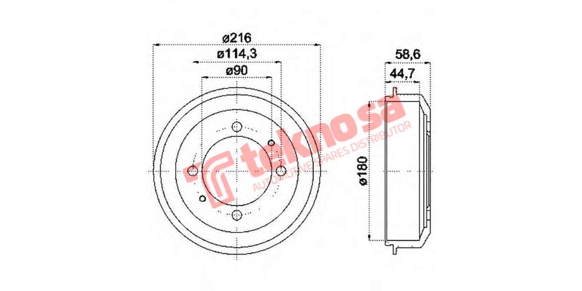 Brake Drum Toyota Hilux 4X4 89-