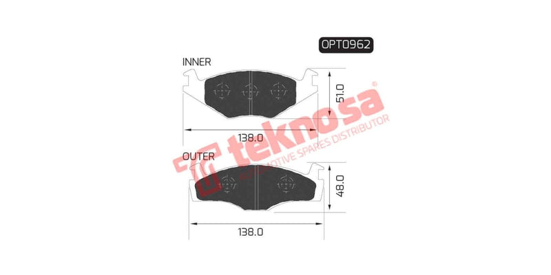 Brake Pad Volkswagen Citi-Golf 00-05 ( F )