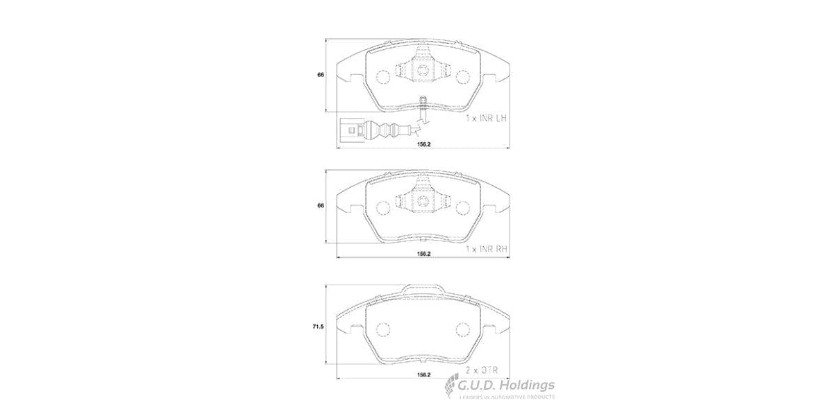 Brake Pads Front Audi A1 (14-18) A3 (03-13) Sa (14-) Tt (07-) Vw Polo (18-) Vw Cc,Eos (SAFELINE D3553S)