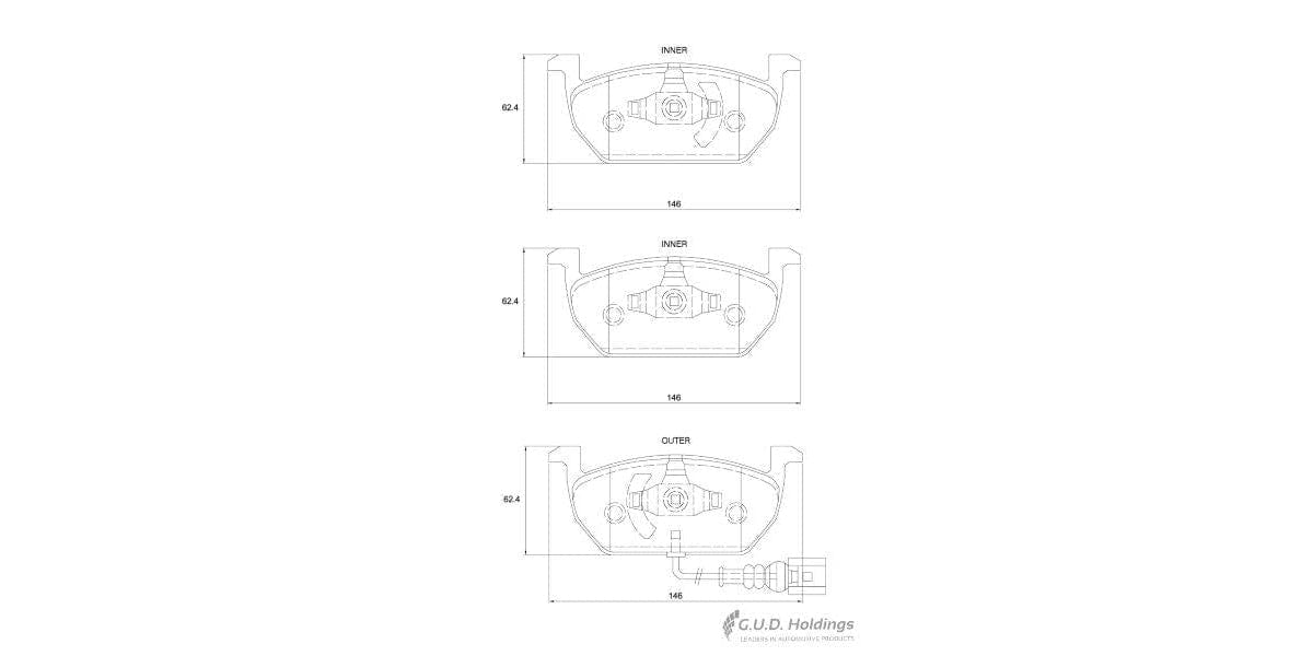 Brake Pads Front Audi A3 (2012-) Vw Golf 7 (2013-) (SAFELINE D4195S)