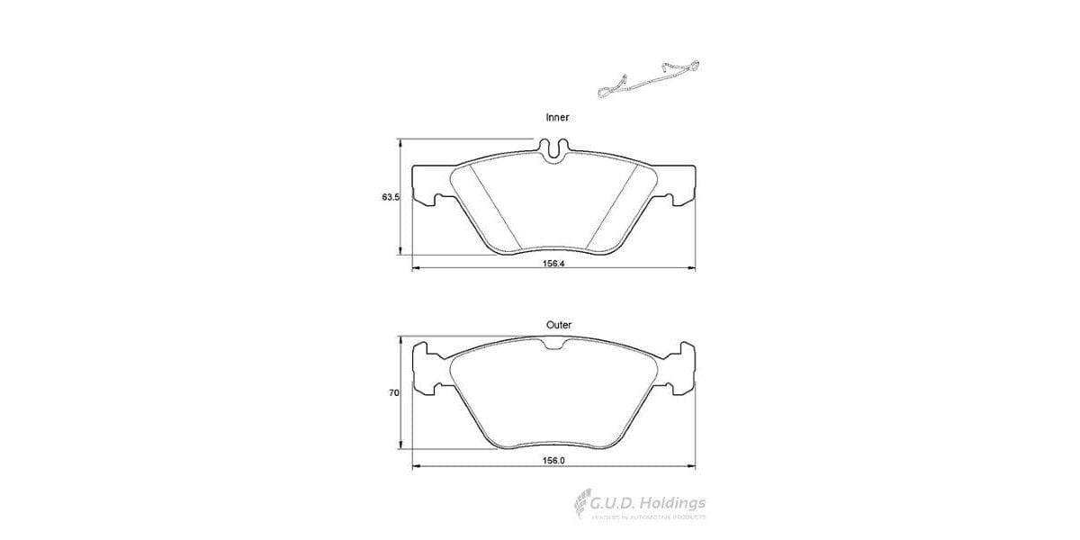 Brake Pads Front Chrysler Crossfirre 3.2 (03-08) Mercedes Clk320/430 (97-03) E240/E270 (98-02) (SAFELINE D3322S)