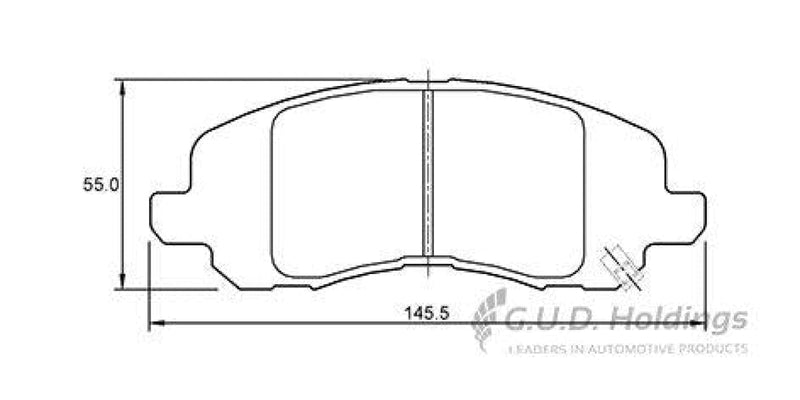Brake Pads Front Chrysler Sebring (07-) Dodge Caliber (06-) Jeep Compass,Patriot (07-) Mitsubishi Asx (11-) Lancer (06-) Outlander (07-) Peugeot 4008 (12-) (SAFELINE D3703S)