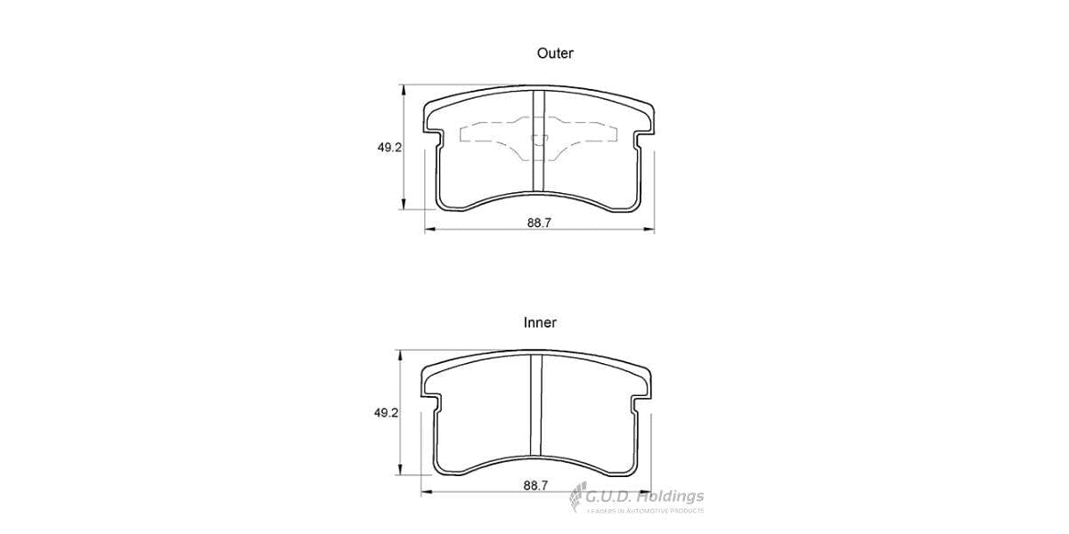 Brake Pads Front Daihatsu Cuore,Move 1999-2001 (SAFELINE D3162S)