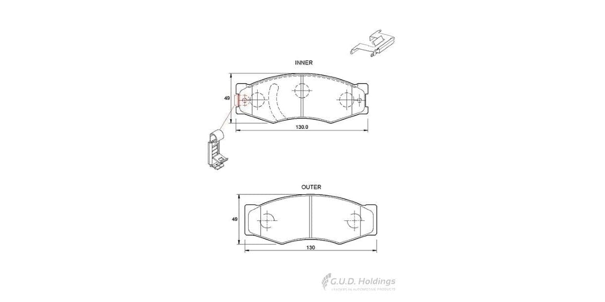 Brake Pads Front Ford Courier,Ford Ranger,Frontier,Isuzu Kb (SAFELINE D973S)