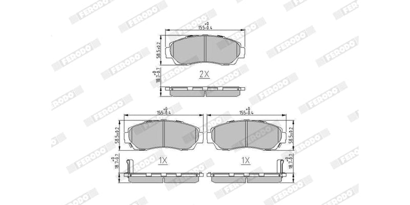 Brake Pads Front Gwm H6 (13-) Honda Cr-V (06-) (Ferodo Fdb4161)