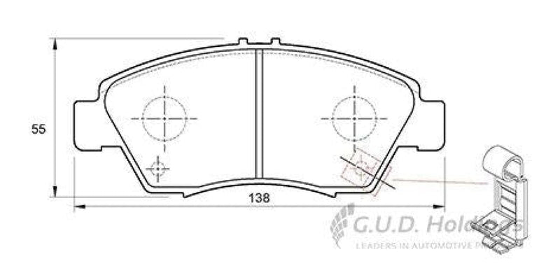 Brake Pads Front Honda 150/160I/160E/180I/180E (92-01) Civic (96-06) (SAFELINE D3022S)