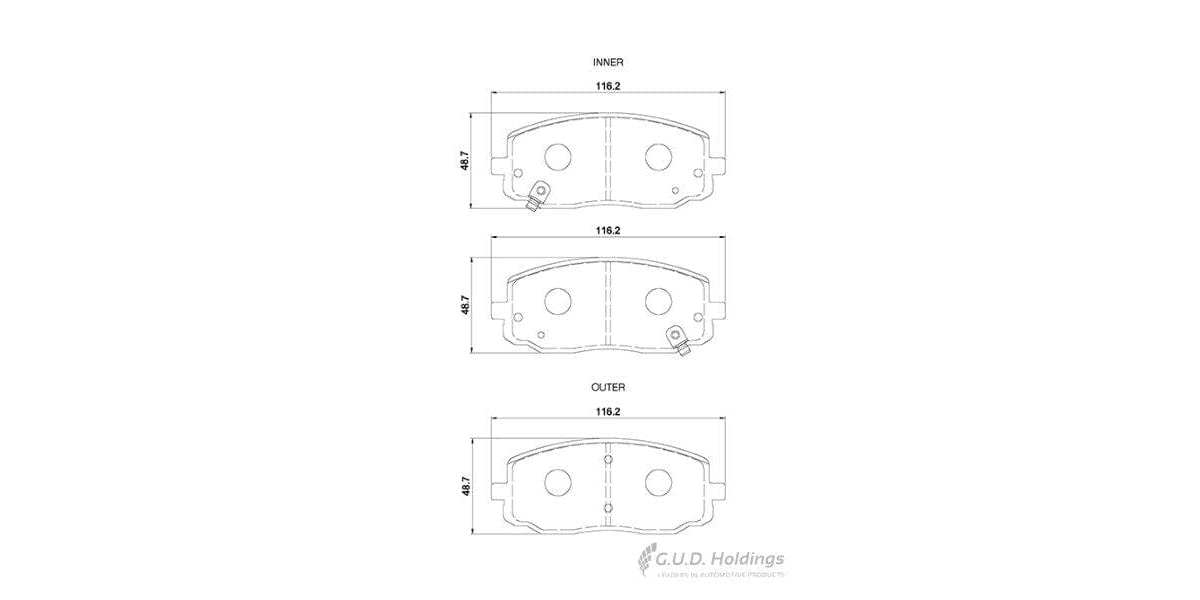 Brake Pads Front Hyundai I20 1.2 (2012-2014) (SAFELINE D4171S)