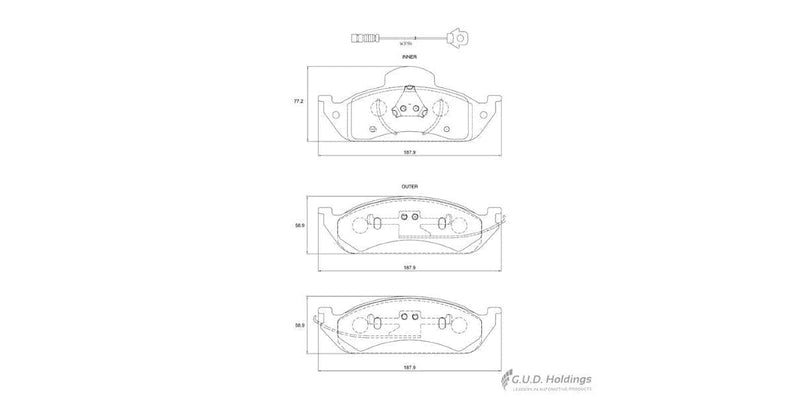 Brake Pads Front Mercedes Ml270 '00-On (SAFELINE D3196S)