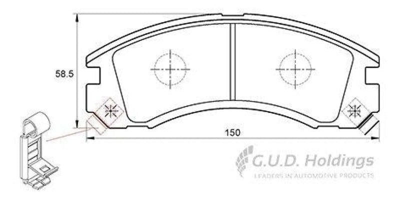 Brake Pads Front Mitsubishi Outlander (03-14) Pajero (95-13) Colt (98-09) (SAFELINE D3072S)