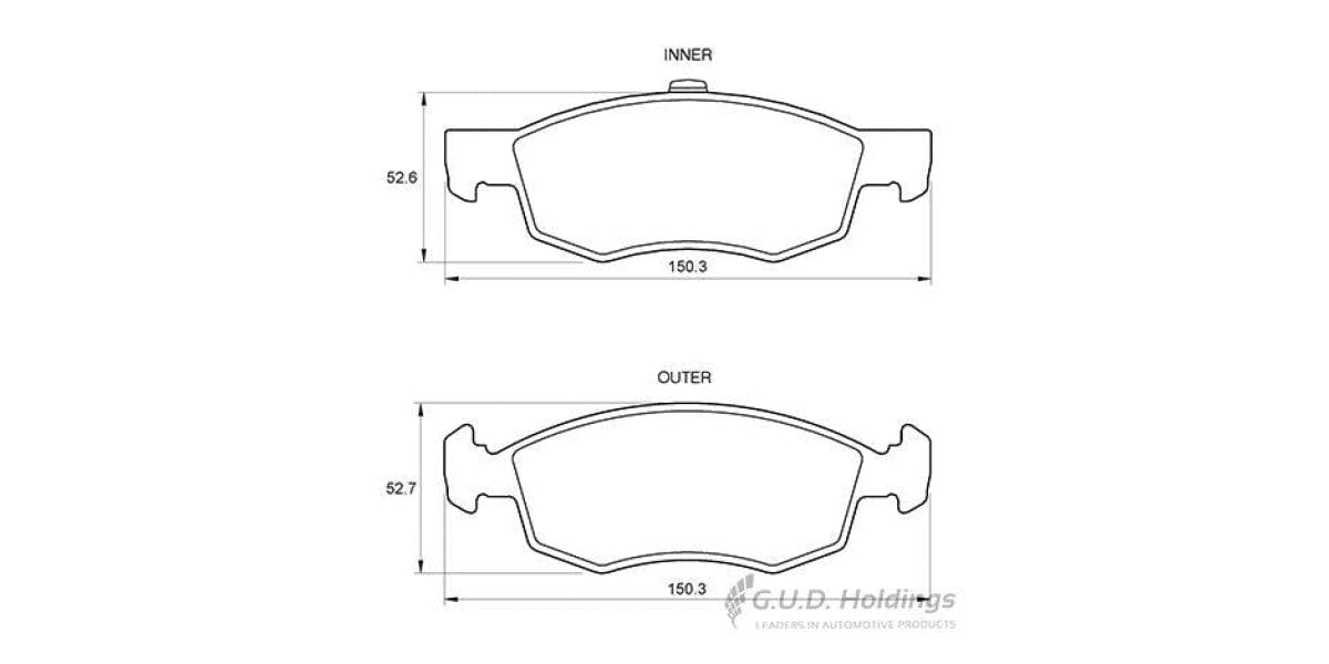Brake Pads Front Nissan Np200 (08-) Fiat Linea (09-) Palio (02-) Punto (04-) Siena (06-) Doblo (03-) Strada (05-) (SAFELINE D3763S)
