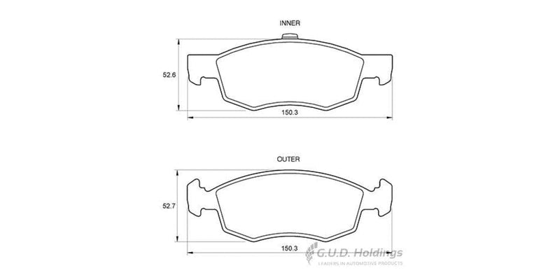 Brake Pads Front Nissan Np200 (08-) Fiat Linea (09-) Palio (02-) Punto (04-) Siena (06-) Doblo (03-) Strada (05-) (SAFELINE D3763S)