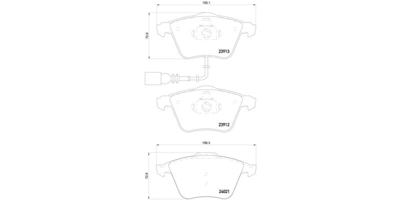Brake Pads Front Set (Brembo) (P85129X)