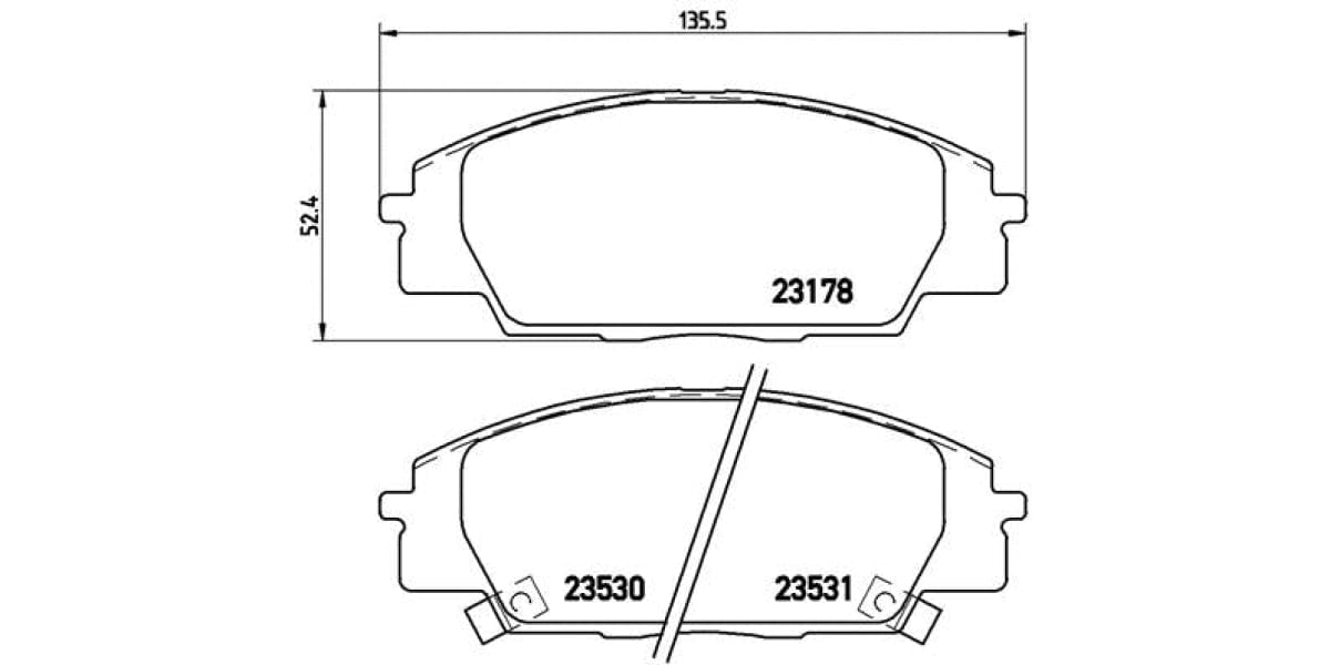 Brake Pads Front Set (Brembo) (P28032)