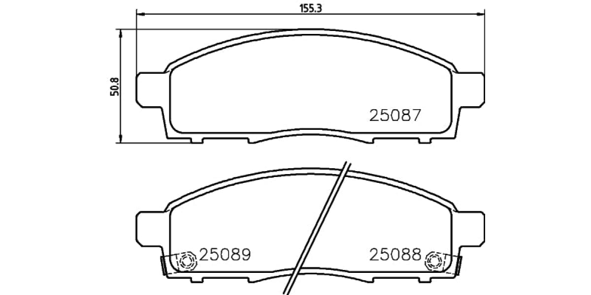 Brake Pads Front Set (Brembo) (P54055)