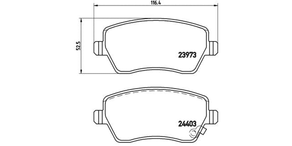 Brake Pads Front Set (Brembo) (P59050)