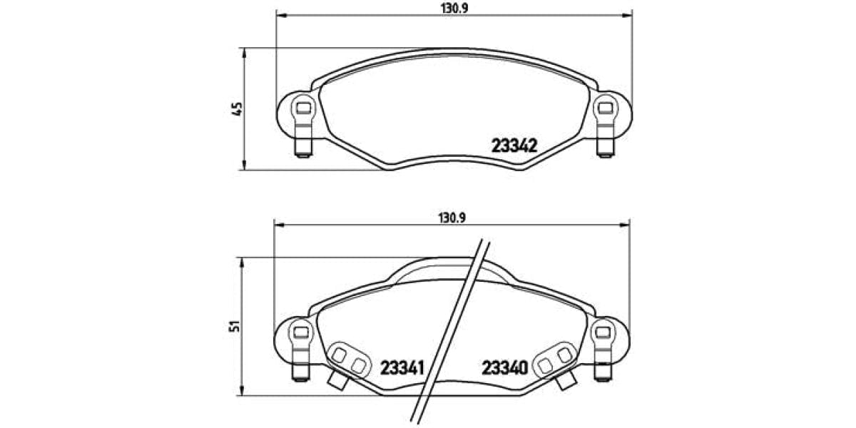 Brake Pads Front Set (Brembo) (P83053)