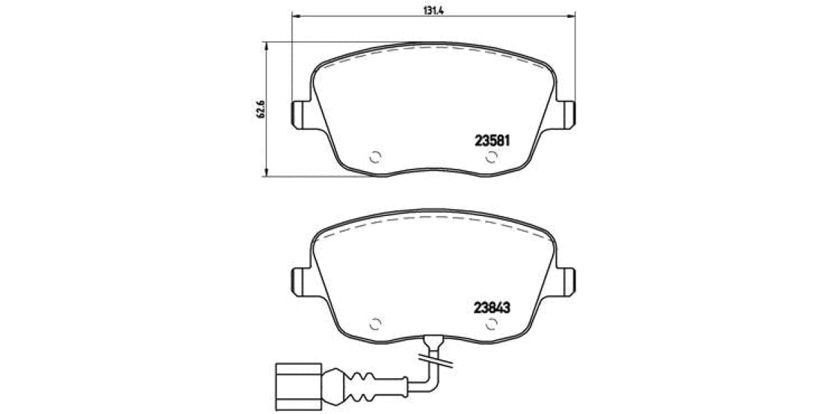 Brake Pads Front Set (Brembo) (P85077)