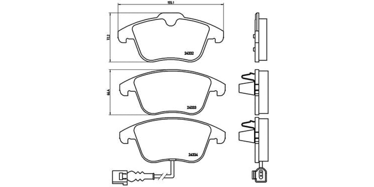 Brake Pads Front Set (Brembo) (P85112)