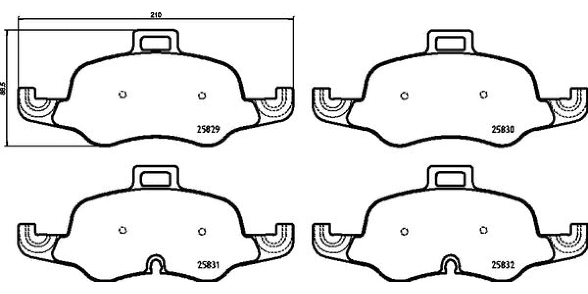 Brake Pads Front Set (Brembo) (P85160)