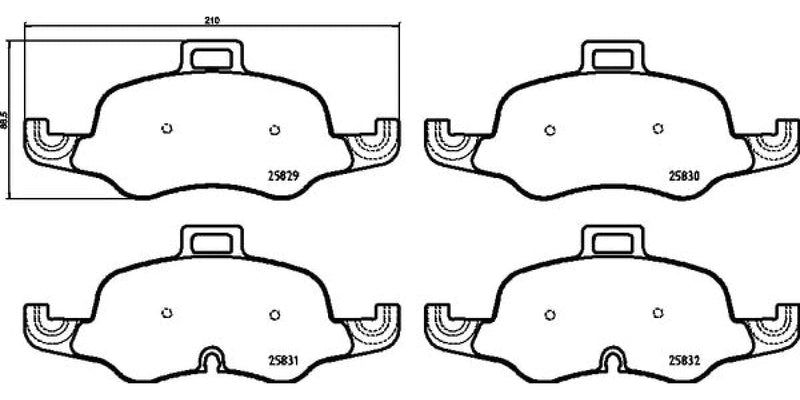 Brake Pads Front Set (Brembo) (P85160X)