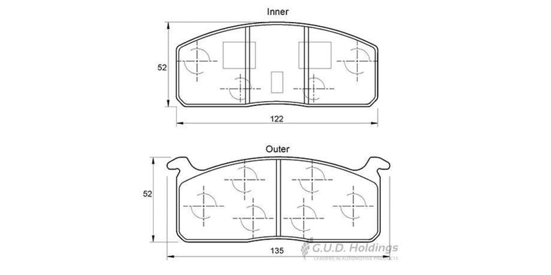 Brake Pads Front Toyota Hiace,Hilux (SAFELINE D282S)