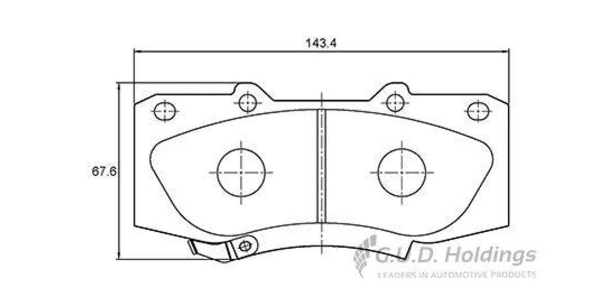 Brake Pads Front Toyota Hilux D4D/Vvti (05-16) (SAFELINE D3771S)