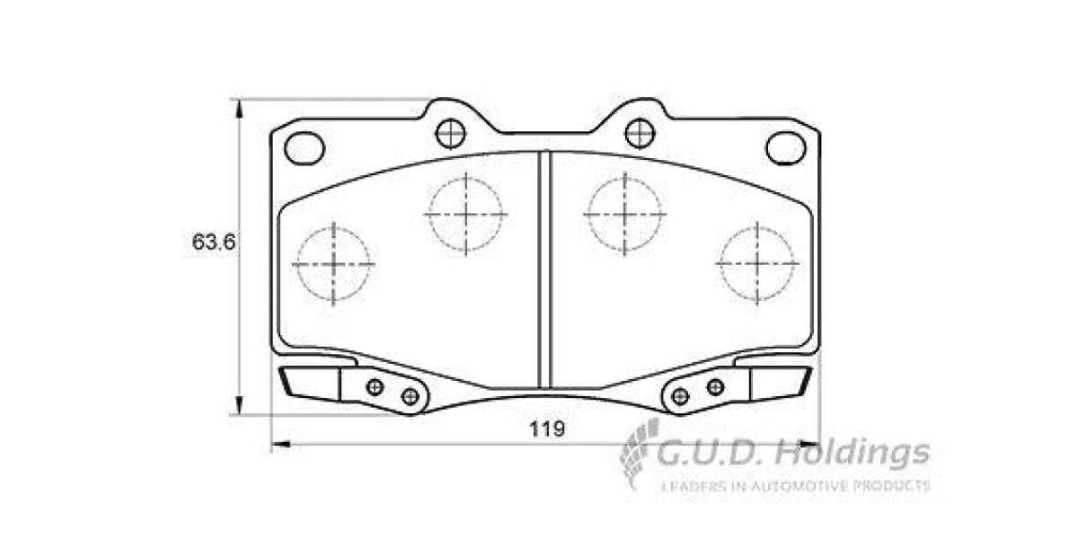 Brake Pads Fr/Rr Toyota Hilux Vvti/D4D (05-16) Landcruiser (09-12) (SAFELINE D3523S)