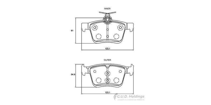 Brake Pads Rear Audi A3 (12-)Q2 (16-) Tt (14-) A1 Sportback (19-) Vw Arteon (17-) Golf 7 (13-) Passat,T-Roc,Tiguan,Caddy (SAFELINE D4089S)