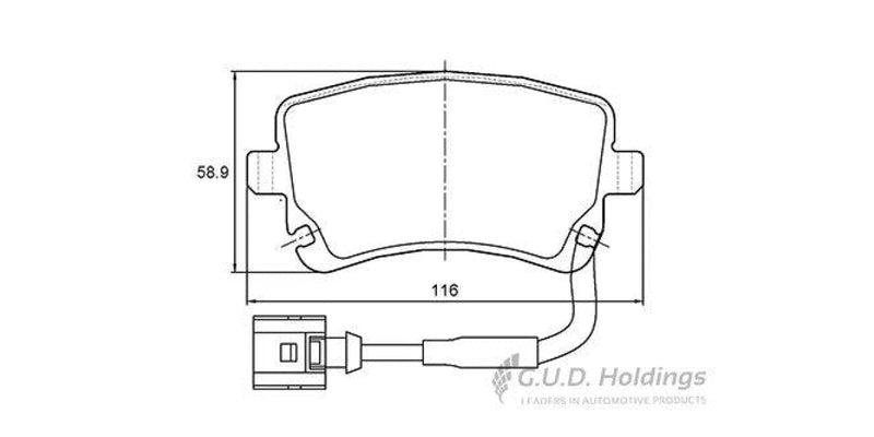 Brake Pads Rear Audi S4 4.2 V8 (03-05) Vw Kombi T5 (04-) Transporter (05-) (SAFELINE D3575S)