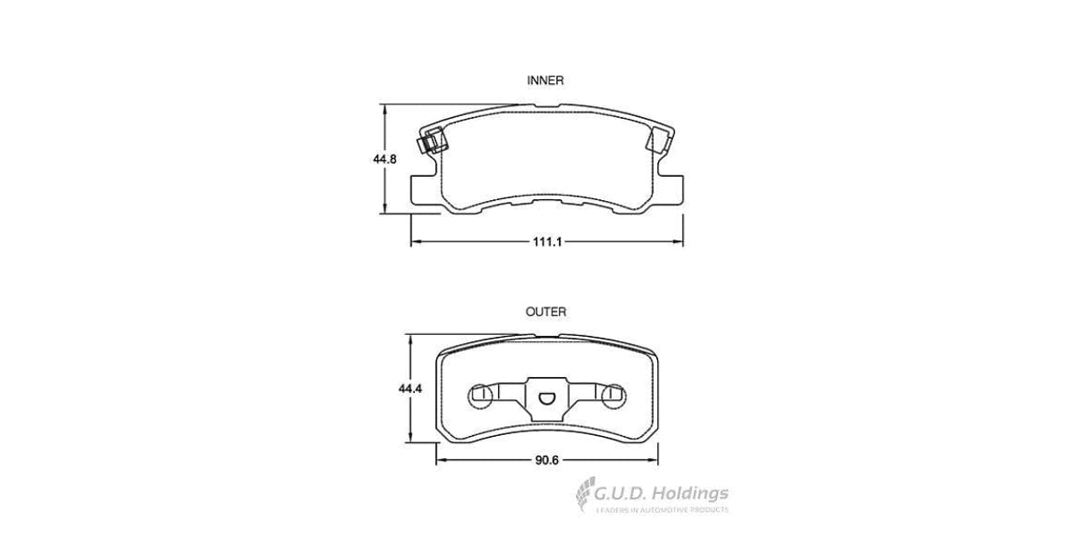 Brake Pads Rear Chrysler Sebring (07-) Dodge Caliber (06-) Jeep Compass,Patriot (07-) Mitsubishi Asx (11-) Outlander (07-) Pajero (95-) (SAFELINE D3366S)