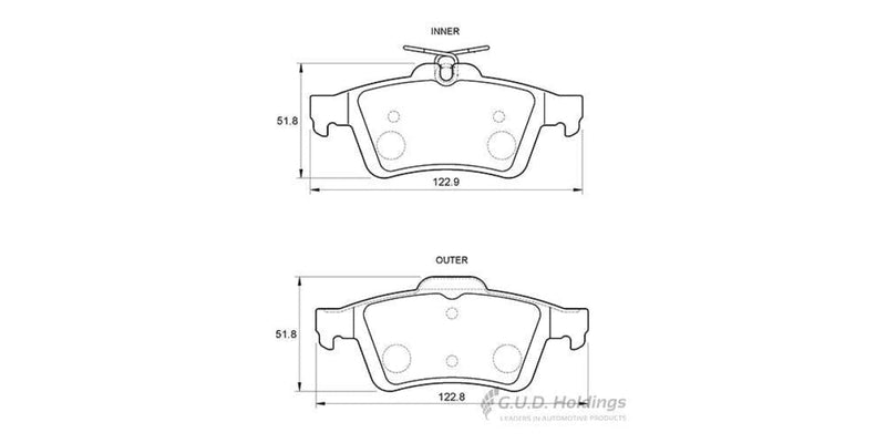 Brake Pads Rear Citroen C5 (09-) Jaguar Xf/Xk (09-15) Volvo S40 (00-04) (SAFELINE D3760S)