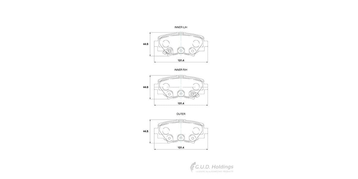 Brake Pads Rear Mazda 3 1.5,1.6,2.0 2014- (SAFELINE D4166S)