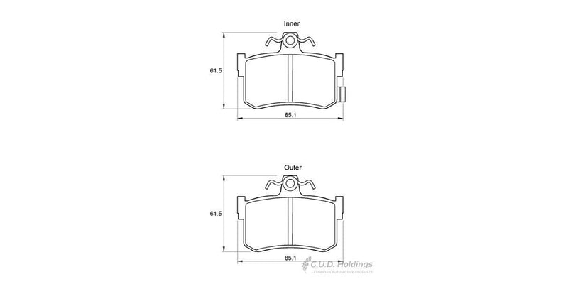 Brake Pads Rear Mg Tf 1.8 (K18) (2002-2006) (SAFELINE D3348S)
