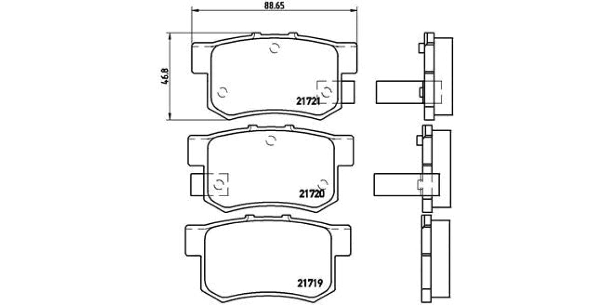 Brake Pads Rear Set (Brembo) (P28022)