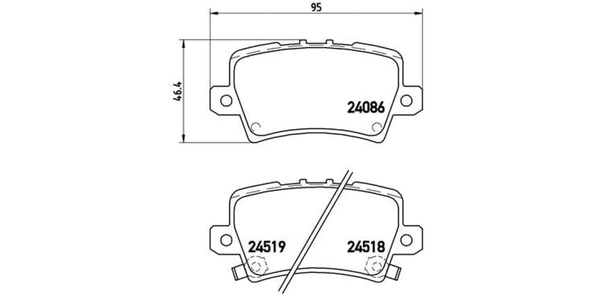Brake Pads Rear Set (Brembo) (P28038)