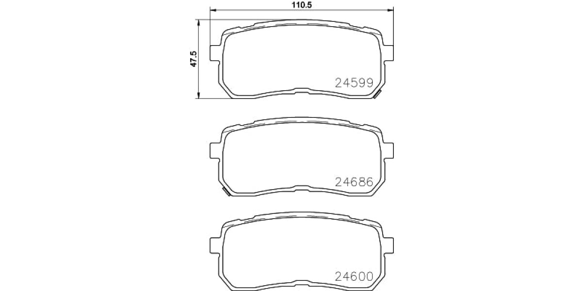 Brake Pads Rear Set (Brembo) (P30080)