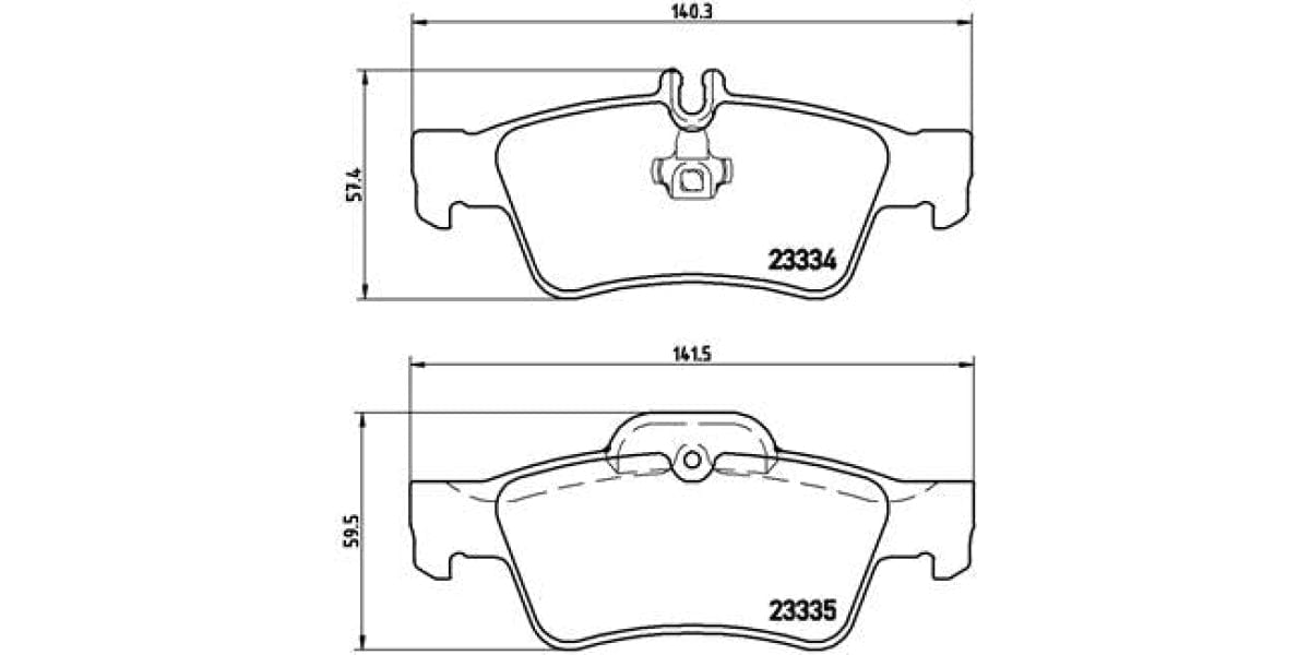 Brake Pads Rear Set (Brembo) (P50052)