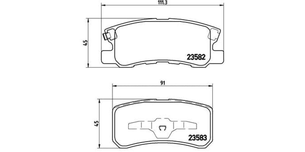 Brake Pads Rear Set (Brembo) (P54031)