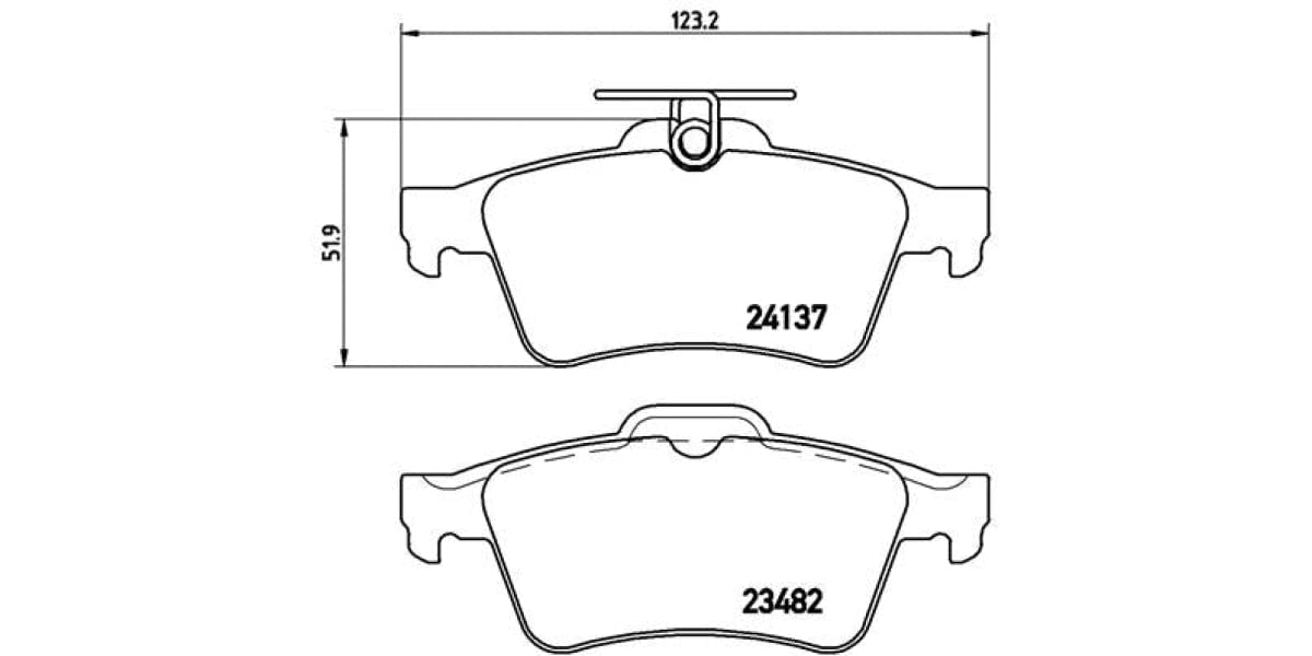 Brake Pads Rear Set (Brembo) (P59042)