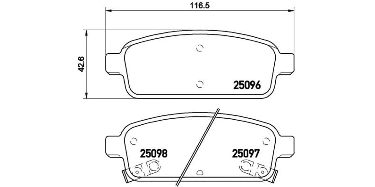 Brake Pads Rear Set (Brembo) (P59080)