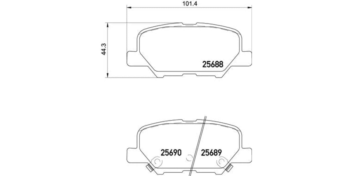 Brake Pads Rear Set (Brembo) (P61111)