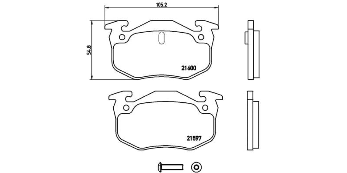 Brake Pads Rear Set (Brembo) (P68018)