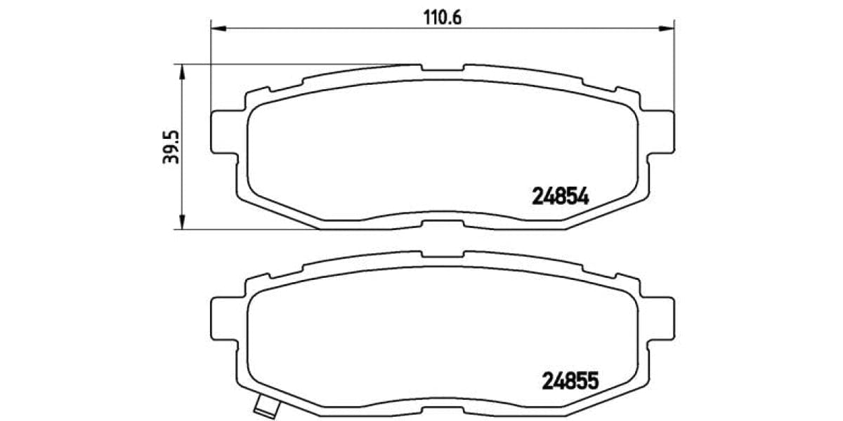 Brake Pads Rear Set (Brembo) (P78018)