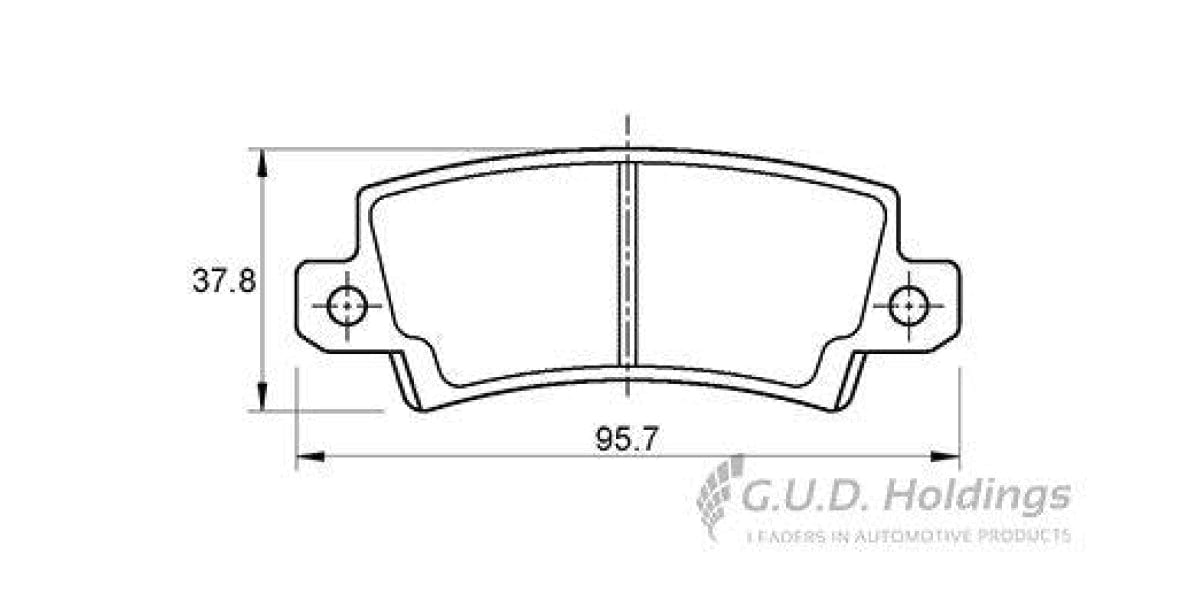 Brake Pads Rear Toyota Allex (01-07) Corolla (02-07) Runx (03-07) (SAFELINE D3374S)