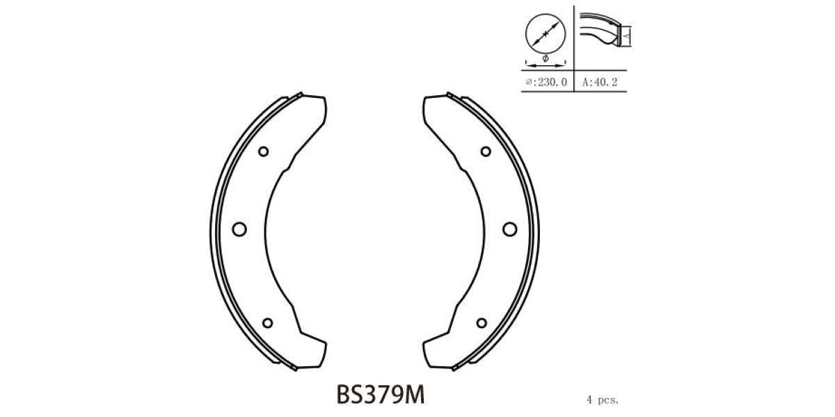 Buy Brake Shoe 379 Vw Beetle 1300,1500,1600 (1966-1979) (BS379M) MOTOPART at the best prices in South-Africa,nation-wide delivery!"