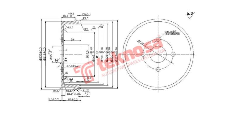 Brale Drum Toyota Corolla/Tazz 96-