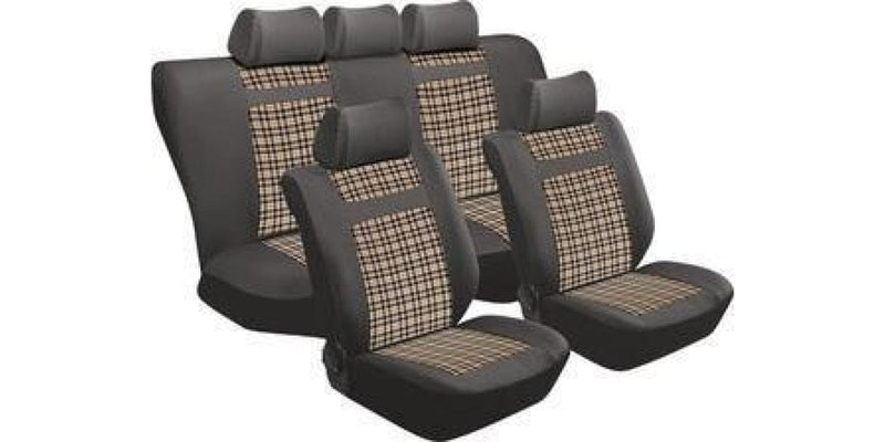 Car Seat Cover Car Seat Cover Set 11Pc Tartan Pu SA71 -Modern Auto Parts!
