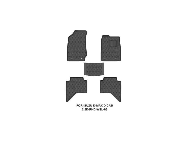 Custom Dna Isuzu D-Max Double Cab 2013+ Black Rubber Car Mats