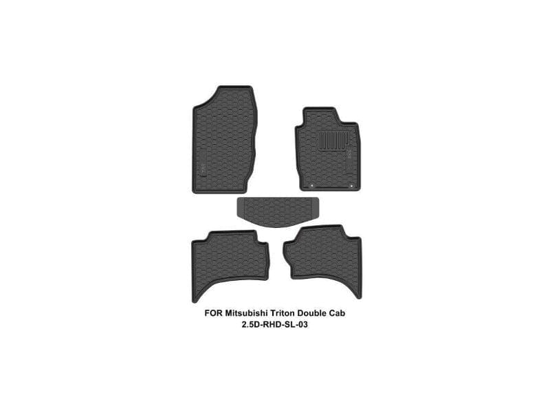 Custom Dna Mitsubishi Triton Double Cab 2017+ Black Rubber Car Mats