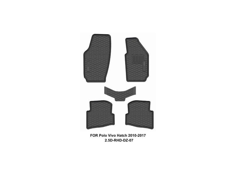 Custom Dna Vw Polo Vivo Hatch 2010-2017 Black Rubber Car Mats